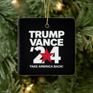 Ornamento De Cerâmica Trump Vance 2024 Voto Trump 2024 Eleição