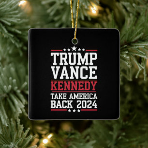 Ornamento De Cerâmica Trump Vance Kennedy Leve a América de Volta Outra 