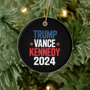 Ornamento De Cerâmica Trump Vance Kennedy Presidente Eleição 2024 