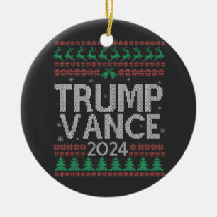 Ornamento De Cerâmica Trump Vance Retira a Eleição Americana