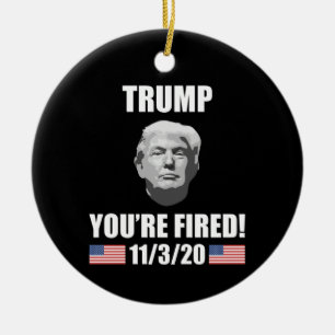 Ornamento De Cerâmica Trump, você está cansado! 2020 Anti-Trump Eleito