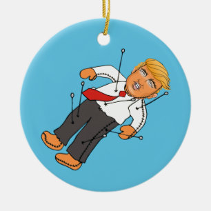 ORNAMENTO DE CERÂMICA TRUMP VOODOO DOLL