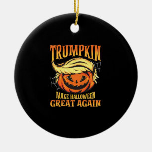 Ornamento De Cerâmica Trumpkin - Donald Faz Excelente de Halloween Novam