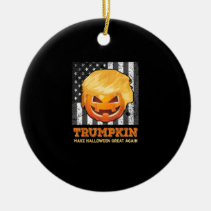 Ornamento De Cerâmica Trumpkin Faz Excelente De Halloween De Novo Presid
