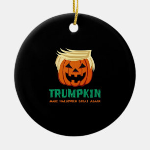 Ornamento De Cerâmica Trumpkin Faz Excelente De Halloween Mais Uma Vez C