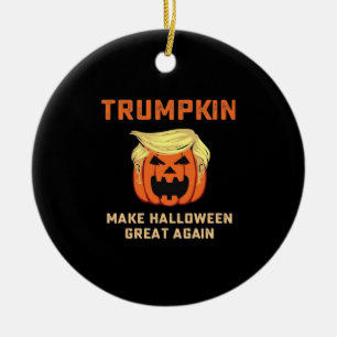 Ornamento De Cerâmica Trumpkin Faz Excelente De Halloween Novamente - Bo