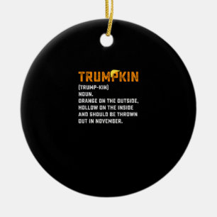 Ornamento De Cerâmica Trumpkin Funny Anti Pumpkin