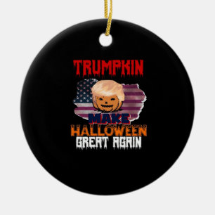 Ornamento De Cerâmica Trumpkin Halloween Classic