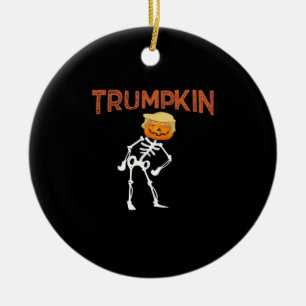 Ornamento De Cerâmica Trumpkin Halloween Engraçado Clássico