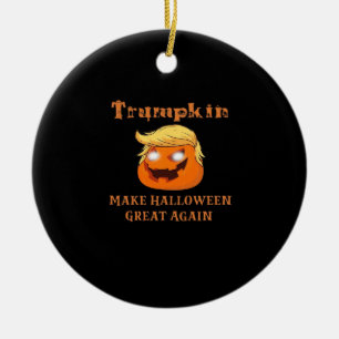 Ornamento De Cerâmica Trumpkin Halloween - Faça Excelente De Halloween N