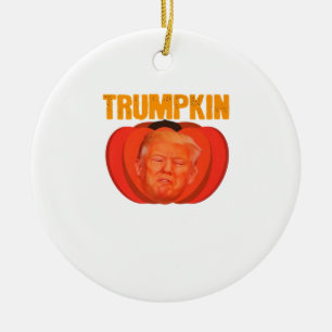 Ornamento De Cerâmica Trumpkin Halloween Jack O Lanterna Gráfico Engraça
