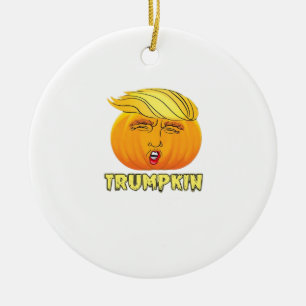 Ornamento De Cerâmica Trumpkin - Pumpkin Assustador