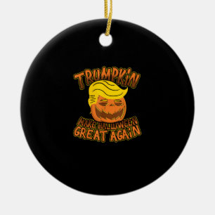Ornamento De Cerâmica Trumpkin Torna O Excelente De Halloween Novamente