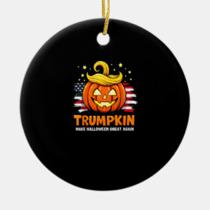 Ornamento De Cerâmica Trumpkin Torna O Excelente De Halloween Novamente