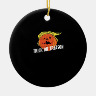 Ornamento De Cerâmica Trumpkin - Trick Ou Traição Halloween