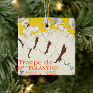 Ornamento De Cerâmica Trupe de Mademoiselle Eglantine, Toulouse Lautrec