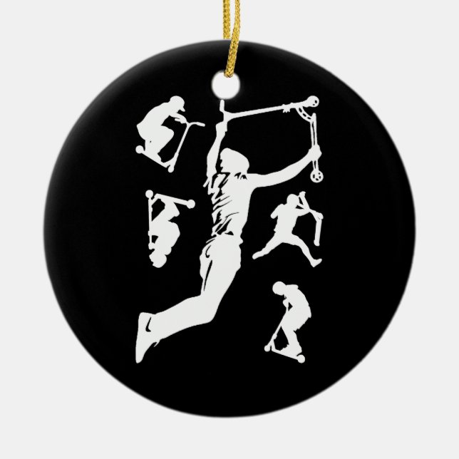 Ornamento De Cerâmica Truques de Patinete de dublagem (Frente)