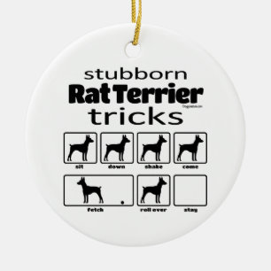 Ornamento De Cerâmica Truques de Terrier Rato Teatral