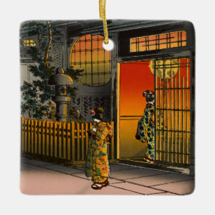 Ornamento De Cerâmica Tsuchiya Koitsu - Side Street Araki em Yotsuya