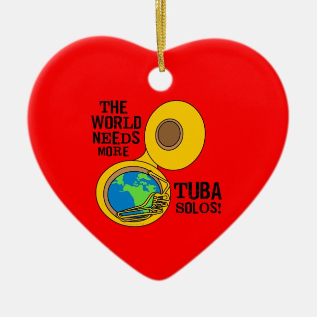 Ornamento De Cerâmica Tuba Solos (Frente)