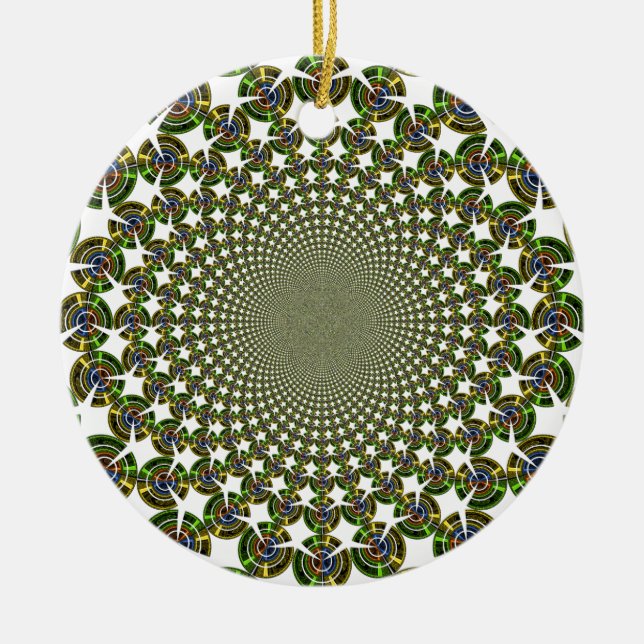 Ornamento De Cerâmica Tubarões sem costura tradicionais (Frente)