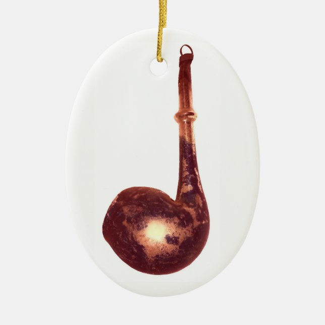 Ornamento De Cerâmica Tubulação de Papai Noel (Frente)