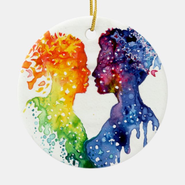 Ornamento De Cerâmica Tudo o que eu quero é você. (Frente)