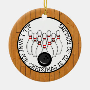 Ornamento De Cerâmica Tudo o que eu quero para o Natal é ir para a Boli