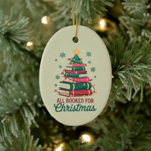 Ornamento De Cerâmica Tudo Reservado Para O Natal Bibliotecário Amante D