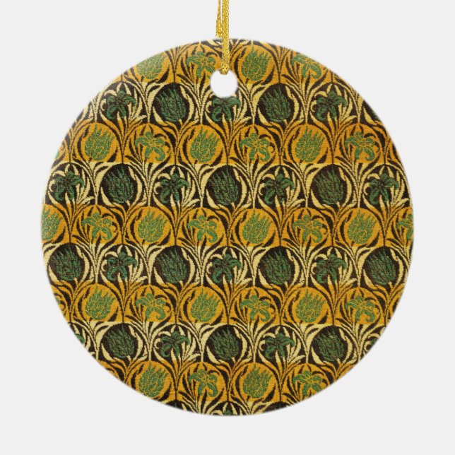 Ornamento De Cerâmica Tulip e Lily Pattern (por William Morris) (Traseira)