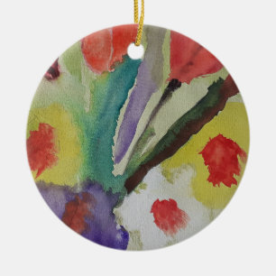 Ornamento De Cerâmica Tulipas de abstrato e Flores de Mola