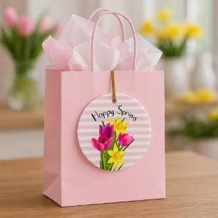 Ornamento De Cerâmica Tulipas Rosa e Narcisos Flor Ornament
