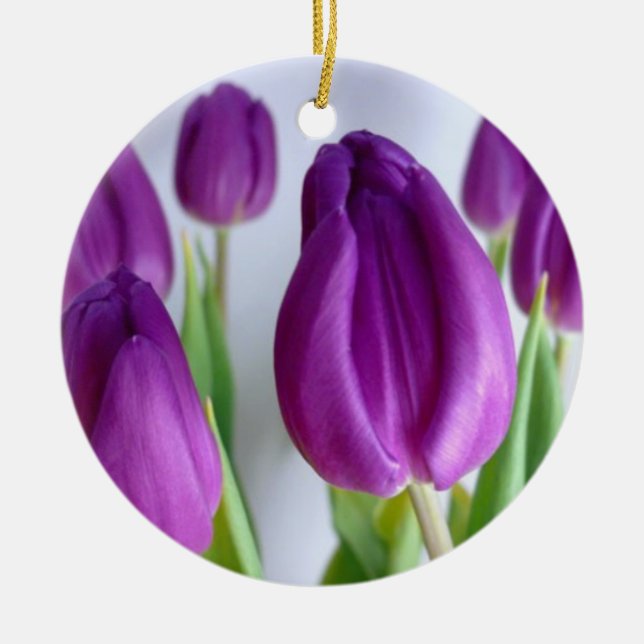 Ornamento De Cerâmica Tulips Ornament (Frente)