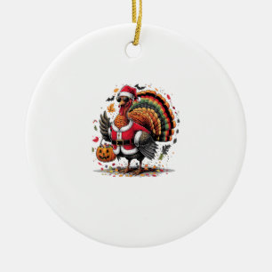 Ornamento De Cerâmica Turca Moo Vaca Costume Engraçado Dia de Ação de Gr