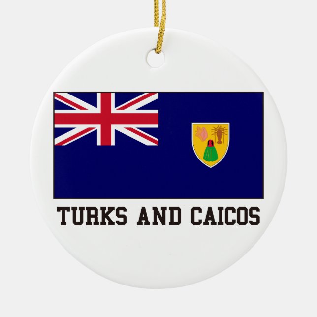 Ornamento De Cerâmica Turcos e Caicos (Frente)