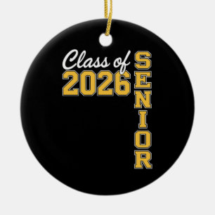 Ornamento De Cerâmica Turma De 2026 Graduado Sênior Amarelo Graduação
