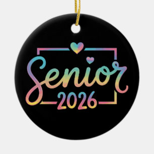 Ornamento De Cerâmica Turma De Formatura De 2026 Tie Dye Graduação 26 Gr