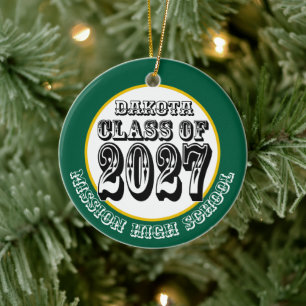 Ornamento De Cerâmica Turma do Oeste de 2027 Foto Graduação