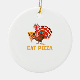 Ornamento De Cerâmica TURQUIA COME PIZZA Camisa Adulto Vegan Crianças En