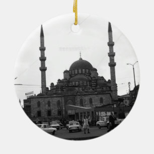 Ornamento De Cerâmica Turquia Vintage Istambul Mesquita Yeni Camii 1970