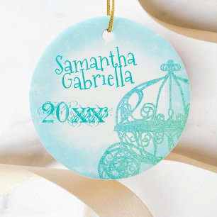 Ornamento De Cerâmica Turquoise Quinceanera KeepsaEnfeites de natal