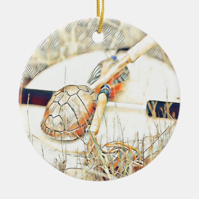 Ornamento De Cerâmica Turtle Clan Rattle and Drum (Frente)