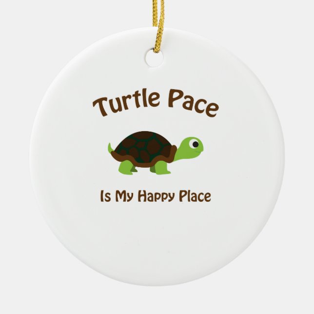 Ornamento De Cerâmica Turtle Pace (Frente)