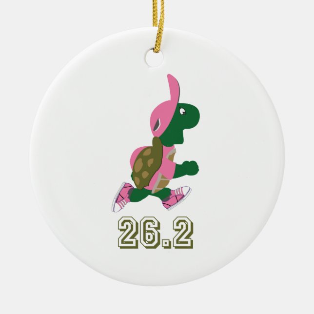Ornamento De Cerâmica Turtle Runner 26.2 (Frente)