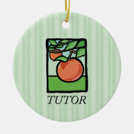 Ornamento De Cerâmica Tutor, Professor Agradecimento, Maçã