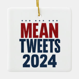Ornamento De Cerâmica Tweets Maldosos 2024 Eleição Divertida Trump
