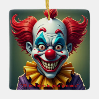 Ornamento De Cerâmica Two Sided Scary Clown