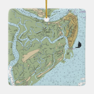 Ornamento De Cerâmica Tybee Island Georgia