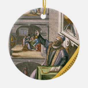 Ornamento De Cerâmica Tycho Brahe (1546-1601) envelheceu 40, entre seu