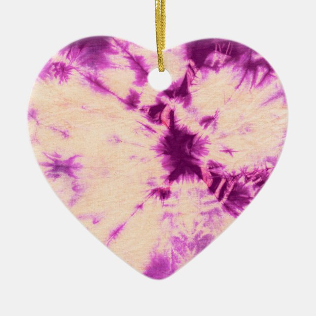 Ornamento De Cerâmica Tye Dye Composition #7 por Michael Moffa (Frente)